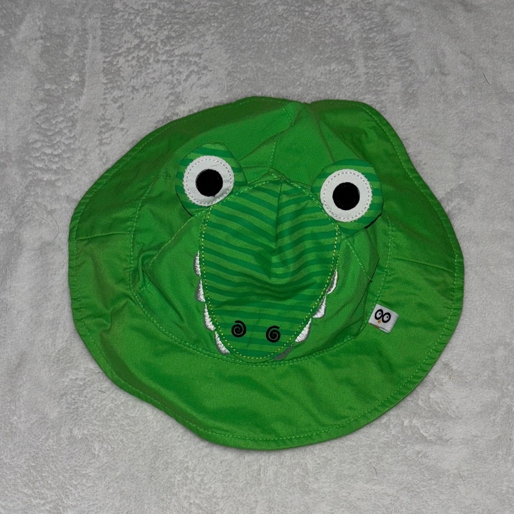 (3 for $10) ZooCchini Green Crocodile Kids Hat